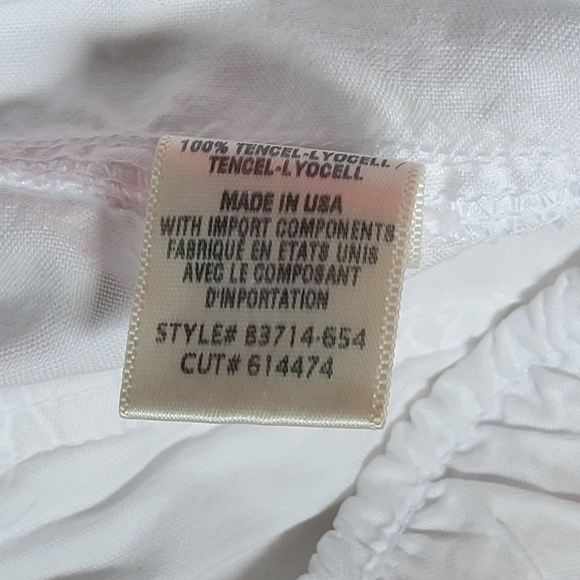 C & S by Cloth & Stone White Tencel Cargo Jogger Pants Size M NWOT - Picture 9 of 11